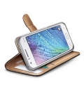 Púzdro typu kniha CELLY Wally pre Samsung Galaxy J1, PU koža, čierne