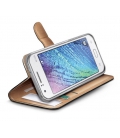 Púzdro typu kniha CELLY Wally pre Samsung Galaxy J1, PU koža, čierne