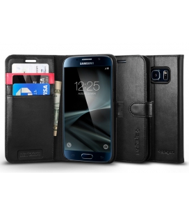 Spigen flipové pouzdro Wallet S pro Galaxy S7, čierne 555CS20027