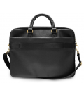 GUCB15PUSASBK Guess PU Saffiano Vintage Script Computer Bag 15/16" čierna